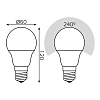 Лампа светодиодная Gauss E27 10W 2700-4100K матовая 102502110-T