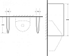 Перегородка для писсуара Cezares CZR-5872-SPR, белый