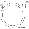 Душевой шланг 150 см Ravak SatinFlex X07P568, черный матовый