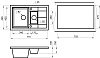Мойка кухонная Granula 7802, ГРАФИТ графит