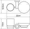 Держатель стакана и мыльницы WasserKRAFT Donau K-9426C, хром/белый