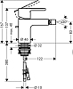 Смеситель для биде Hansgrohe Metropol S 14262880, хром