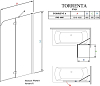 Шторка для ванной Radaway Torrenta PND 100 стекло графит R