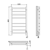 Полотенцесушитель электрический Ника Way-2 WAY-2 80/50 U хром