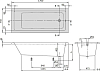 Акриловая ванна Villeroy & Boch Targa Plus 170х75 см UBA171NES2V01+U99740000, белый Alpin