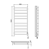 Полотенцесушитель электрический Ника Way-2 WAY-2 100/50 черн U черный