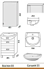 Тумба под раковину Aqualife Design 1-133-022-AF55-K белый, серый