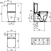 Напольный унитаз Ideal Standard I.Life T500001/T473501 S, безободковый, белый