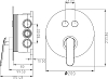 Смеситель Gllon GL-CMB-R-2 с внутренней частью для ванны с душем