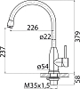 Смеситель для кухни BelBagno BB-LAM09B-IN, нержавеющая сталь