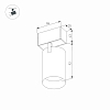 Трековый светодиодный светильник для магнитного шинопровода Arlight Mag-Spot-45-R85-3W Day4000 030654