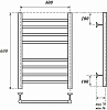 Полотенцесушитель электрический Point PN10146SE П8 400x600 левый/правый, хром