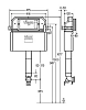 Смывной бачок скрытого монтажа Viega Prevista 771904 3H для приставного унитаза мод. 8502