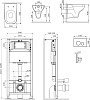 Комплект инсталляция с подвесным унитазом Am.Pm Like FlashClean IS49001.801700 с сиденьем микролифт и клавишей
