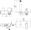 Смеситель для раковины Cezares OVEST-BLI-20-NOP, чёрный