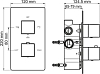 Смеситель WasserKRAFT Alme 1544 Thermo для душа