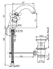 Смеситель для раковины Paini Liberty 17F3243KM бронза