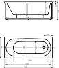 Акриловая ванна Aquatek Оберон 170x70 см OBR170-0000019, белый