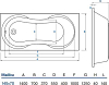 Акриловая ванна Koller Pool Malibu 140х70 MALIBU140X70