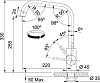 Смеситель для кухонной мойки Franke Kubus 115.0529.202, нержавеющая сталь