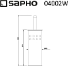 Ёршик напольный Sapho Simple Line 04002W, белый