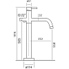 Смеситель для ванны с душем Huber Lynox LX004204D1 серый