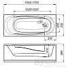 Акриловая ванна Byon 170х70 Ц0000157/Ц0000167/V0000169 белый