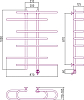 Полотенцесушитель электрический Сунержа Фурор-ёлочка 100x90 R