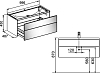 Тумба с раковиной Keuco Royal Reflex белый 100 см