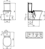 Унитаз-компакт Ideal Standard Connect Air AquaBlade E013701 с микролифтом