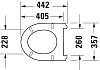 Крышка-сиденье для унитаза Duravit DuraStyle Basic 0020710000 петли нерж. сталь