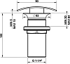 Донный клапан для раковины Gessi Technical Accessories 29094#031, хром