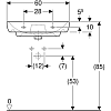 Раковина подвесная 60 см Geberit Smyle 500.228.01.1, белый