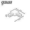 Коннектор L-образный Gauss TR107