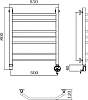 Полотенцесушитель электрический Aquanerzh Трапеция R 80x50 06-03A8050_R