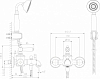 Смеситель для ванны и душа Bravat Arc F675109U-B1-RUS, бронза