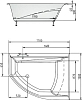 Акриловая ванна Alpen Tandem R 170х130 a07611