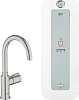 Кран Grohe Red Mono 30080DC0 с водонагревателем суперсталь