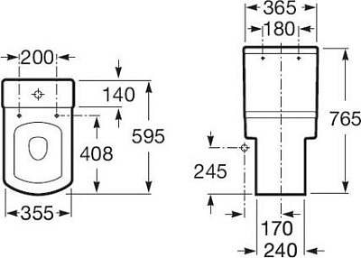 Бачок для унитаза Roca Hall 341620000 подвод снизу бачка