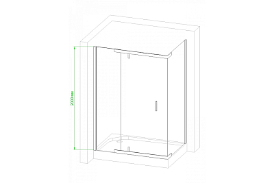 Душевой уголок Royal Bath HPVD 90х100 RB1090HPVD-C-BL стекло матовое , профиль черный