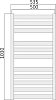 Полотенцесушитель водяной Terminus Лацио П11 500х1026 4620768884375