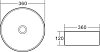 Раковина накладная 36 см Belbagno BB1357