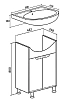 Тумба под раковину Runo Эко 1142 белый, коричневый