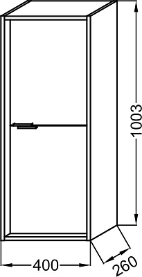 Шкаф 40 см Jacob Delafon Vivienne EB1510-E52-E52, дуб табак