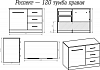 Тумба под раковину Misty Респект 120 Э-Рес01120-13ЯП, правая