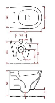 Подвесной унитаз ArtCeram Ten TEV005 01 00, белый