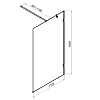 Душевая перегородка Am.Pm X-Joy W94UWI-110-F1-MTE стекло прозрачное, профиль хром