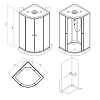 Душевая кабина Am.Pm X-Joy W94C-401-100MT 100х100 см, с крышей, стекло прозрачное, профиль хром матовый