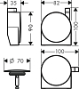 Внешняя часть излива Hansgrohe Exafill S 58117000, хром