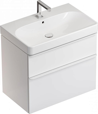 Тумба с раковиной Geberit Smyle Square 75 500.353.00.1-500.249.01.1 белый